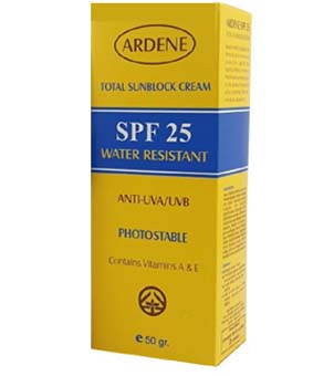 کرم ضدآفتاب آردن 25% - 50گرمی