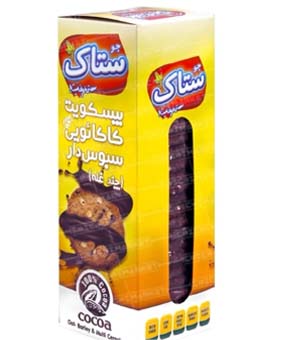 بیسکویت ستاک چندغله کاکائویی 370گرمی