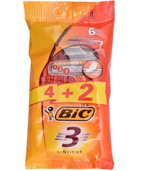 خودتراش بیک 3لبه حساس 6عددی